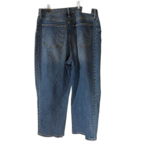 Pistola Eli High Rise Barrel Jeans 31 Augustus Wash Cropped Arched Leg - Picture 8 of 11